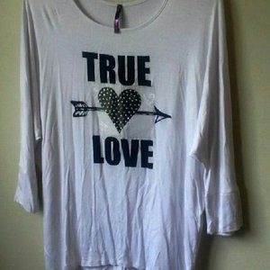 2X Electric Pink "True Love" 3/4 Sleeve